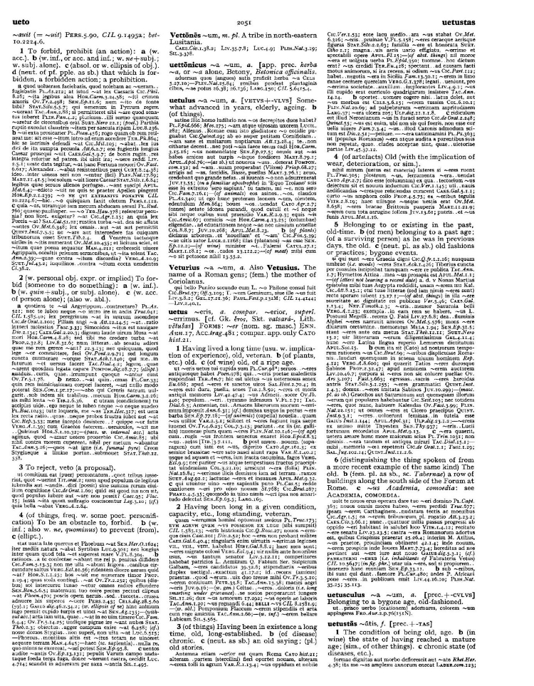 Page from the Oxford Latin Dictionary