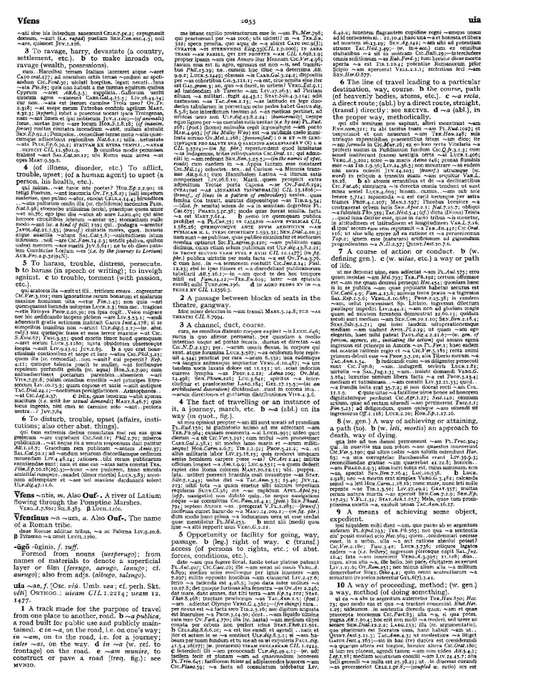 Page from the Oxford Latin Dictionary