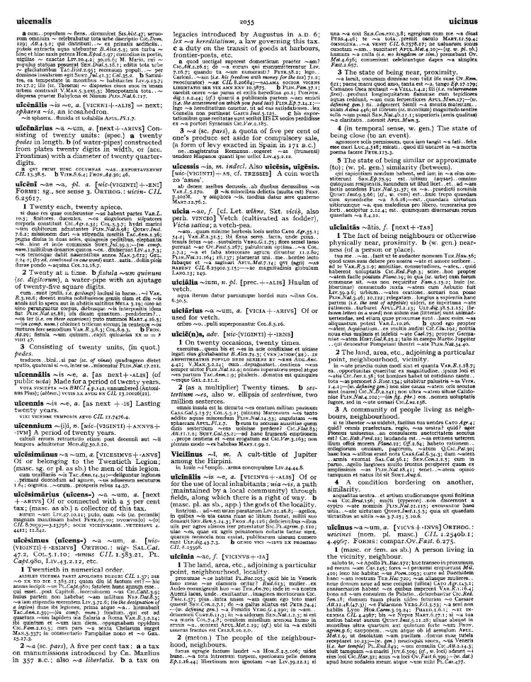 Page from the Oxford Latin Dictionary