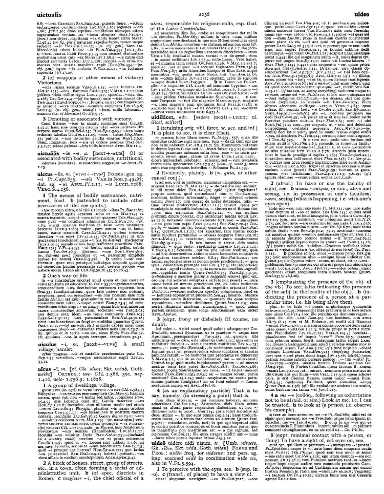 Page from the Oxford Latin Dictionary