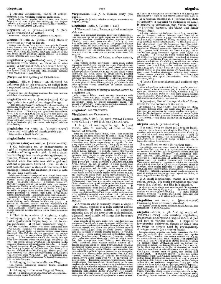 Page from the Oxford Latin Dictionary