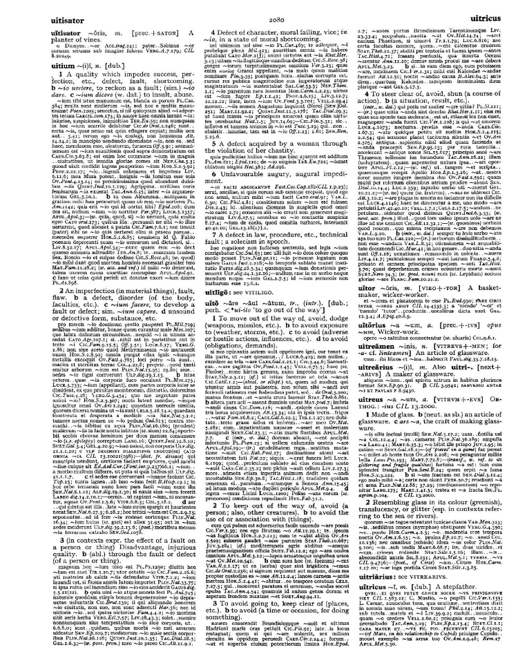 Page from the Oxford Latin Dictionary