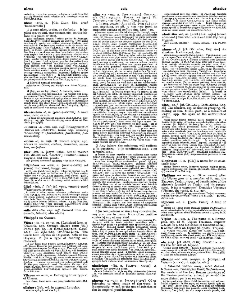 Page from the Oxford Latin Dictionary
