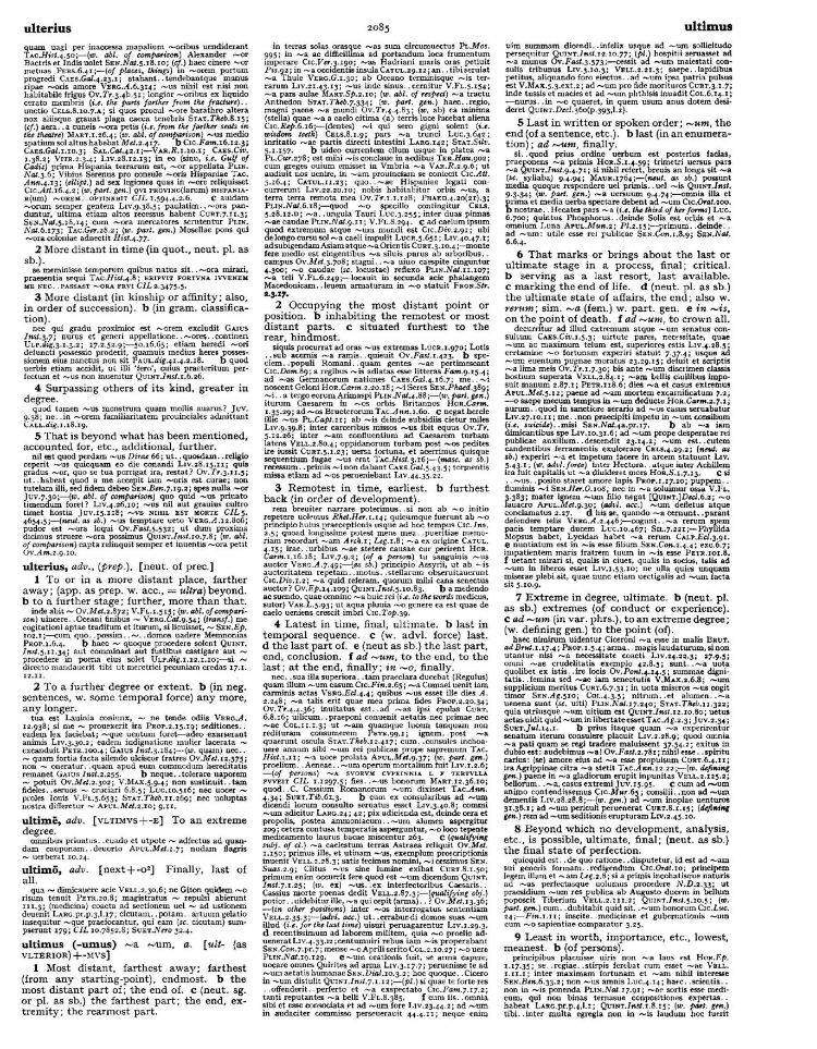 Page from the Oxford Latin Dictionary