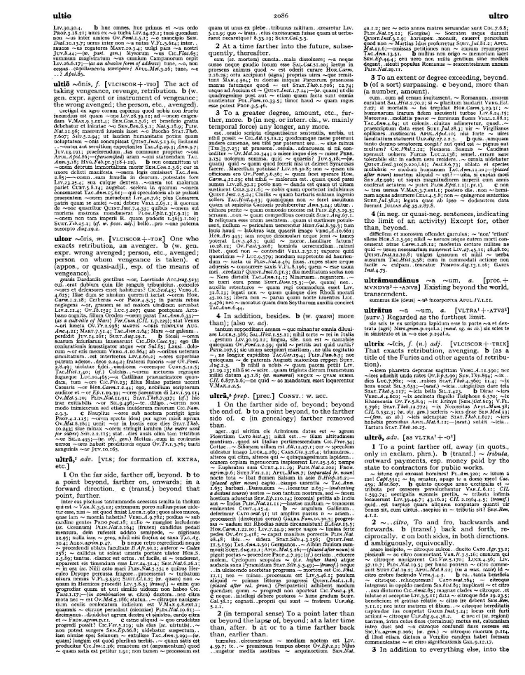 Page from the Oxford Latin Dictionary