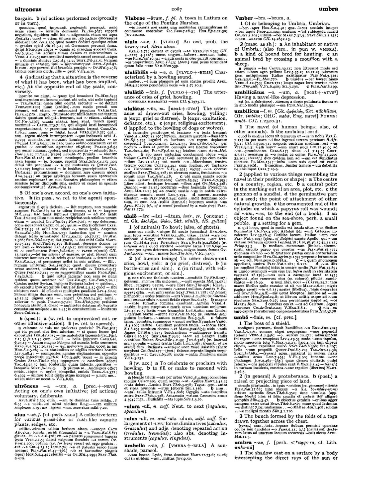 Page from the Oxford Latin Dictionary
