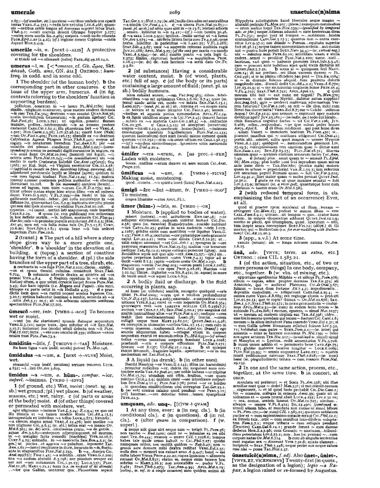 Page from the Oxford Latin Dictionary