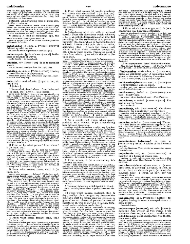 Page from the Oxford Latin Dictionary