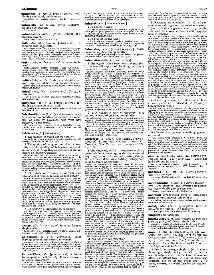 Page from the Oxford Latin Dictionary
