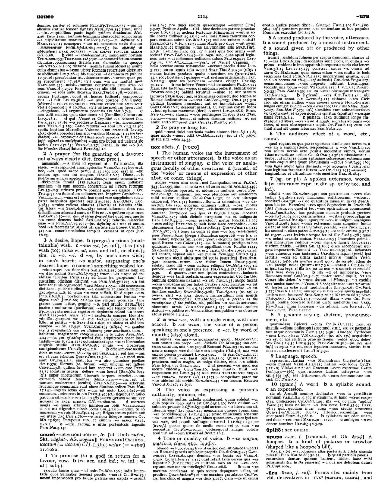 Page from the Oxford Latin Dictionary