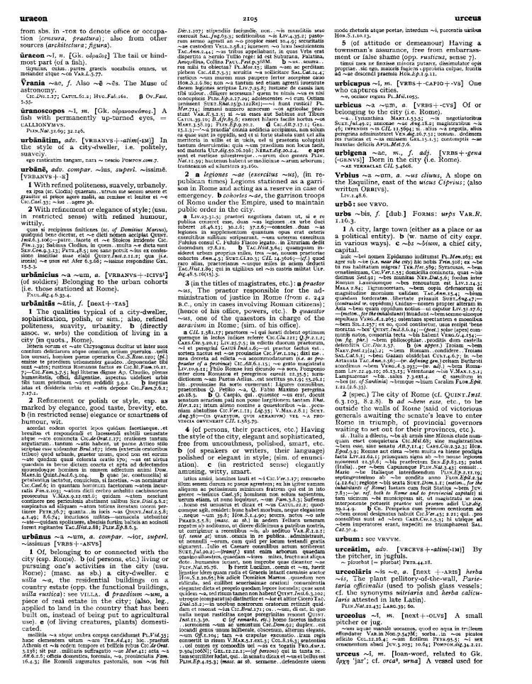 Page from the Oxford Latin Dictionary