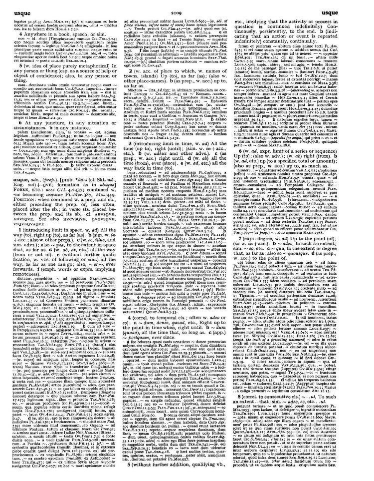 Page from the Oxford Latin Dictionary