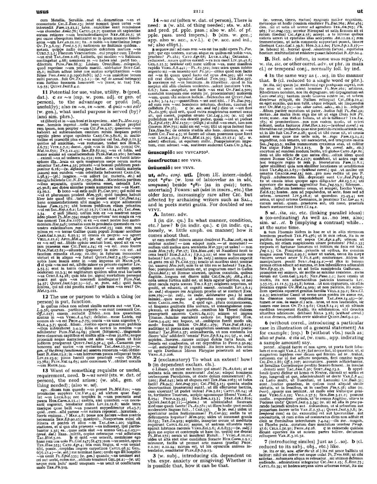 Page from the Oxford Latin Dictionary