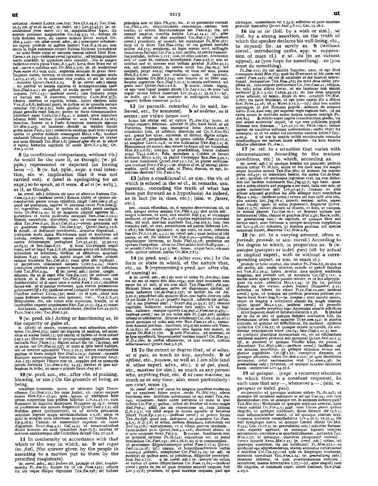 ut (Latin conjunction) "as" Allo Latin