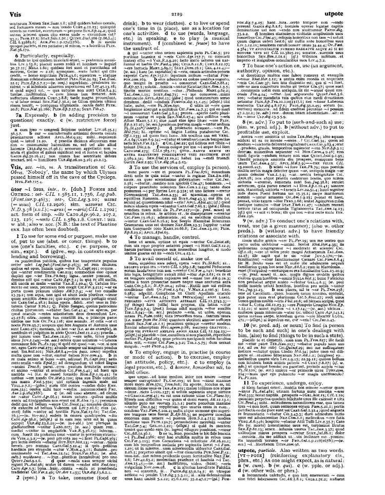 Page from the Oxford Latin Dictionary