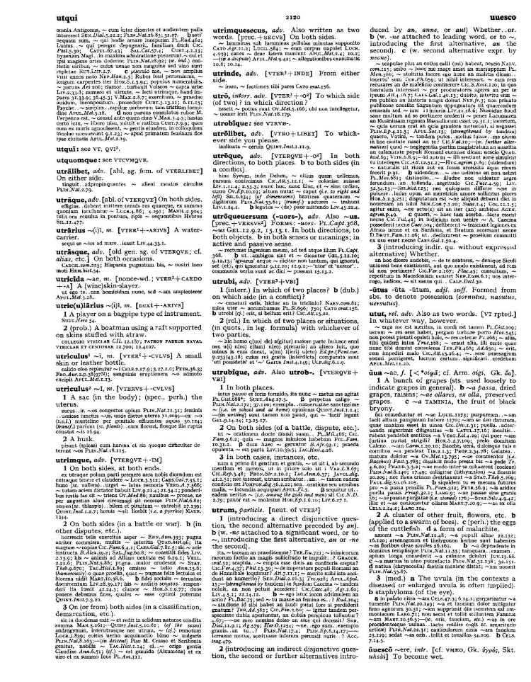 Page from the Oxford Latin Dictionary