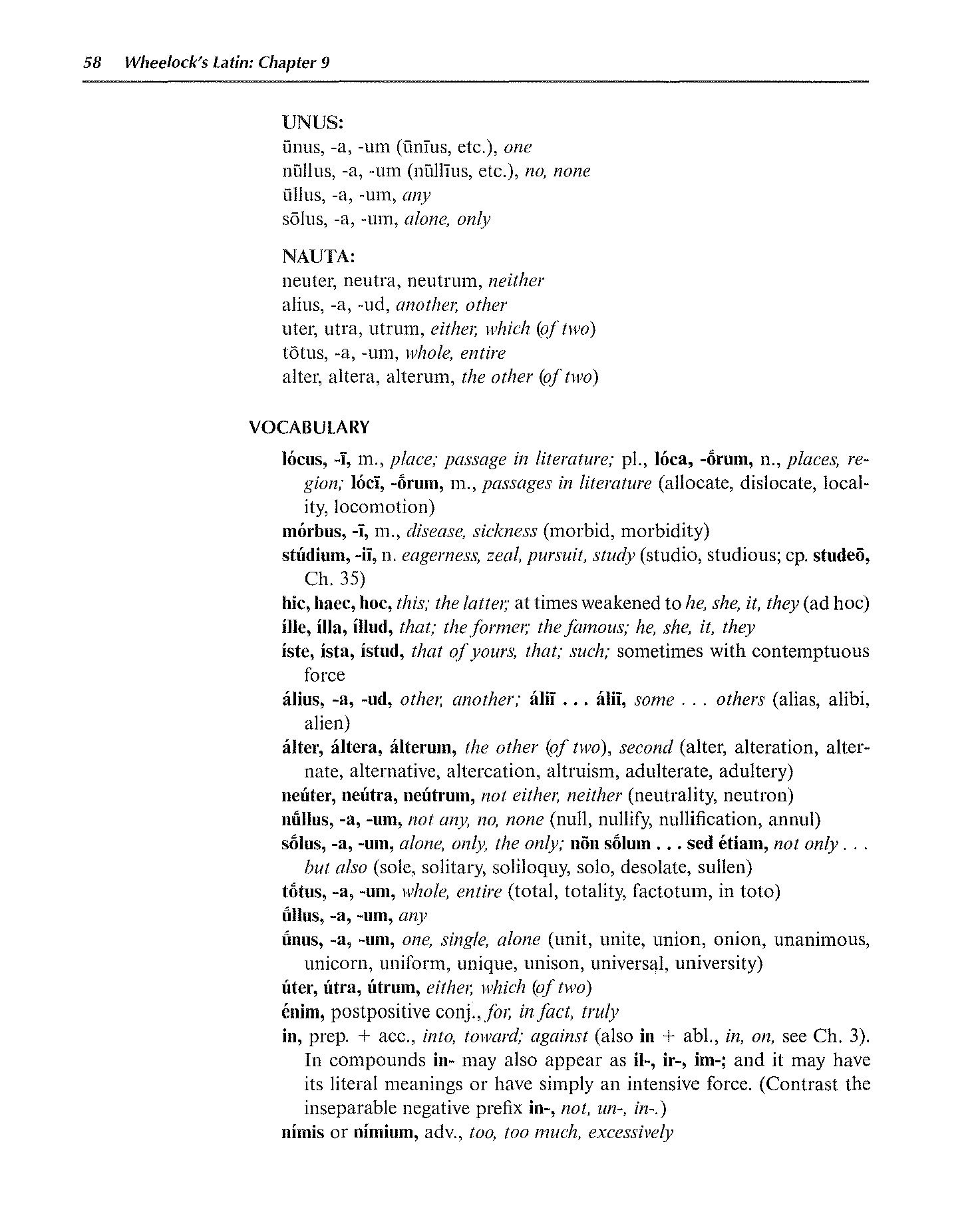 Enim Latin Conjunction truly Allo Latin